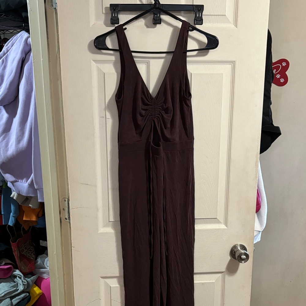 Express Dark Brown Jumpsuit